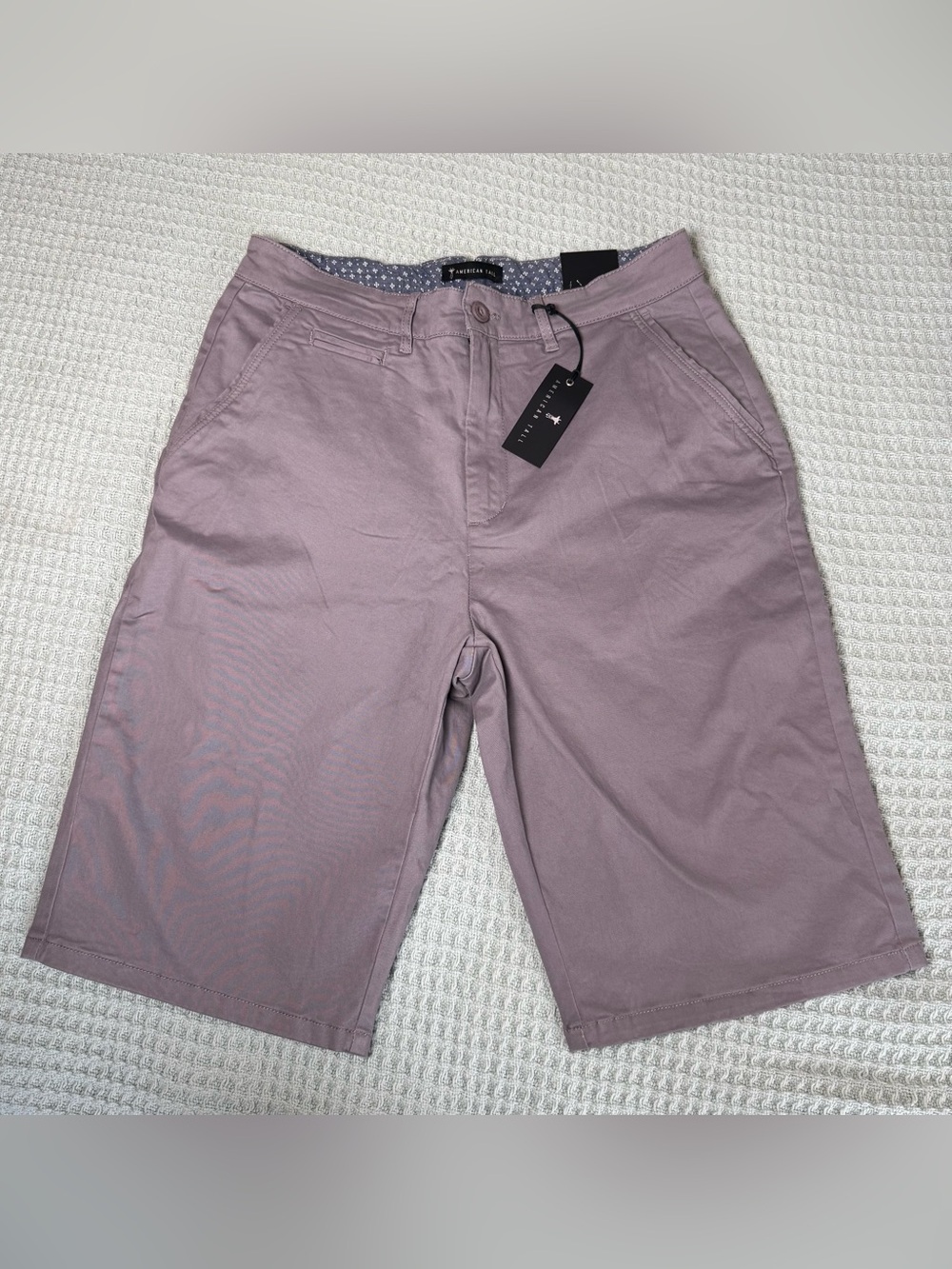 NWT American Tall Chino Shorts Mens 34T Gray Pants Preppy Classic 12" Inseam NEW